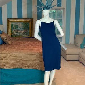 Calvin Klein made in Italy blue couture dress